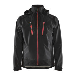 Blaklader Softshell Jack 4749-2513 Zwart/Rood (9956) maat XXXL (Nog 1 op voorraad)(Prijs excl. BTW)