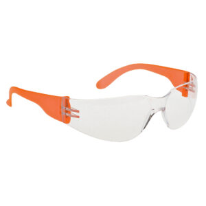 Portwest Veiligheidsbril PW32 - Wrap Around Bril glas helder/oranje (Prijs excl. BTW)